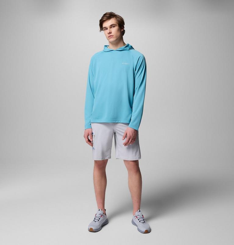Sudadera técnica con capucha PFG Solar Stream para hombre, Color: Vintage Blue, image 10