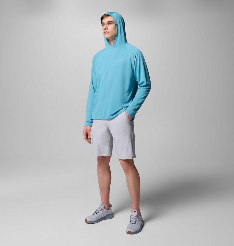 Sudadera técnica con capucha PFG Solar Stream para hombre, Color: Vintage Blue, image 11