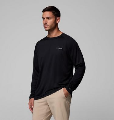 Men's PFG Solar Stream Technical Long Sleeve T-Shirt, Color: Black, image 12