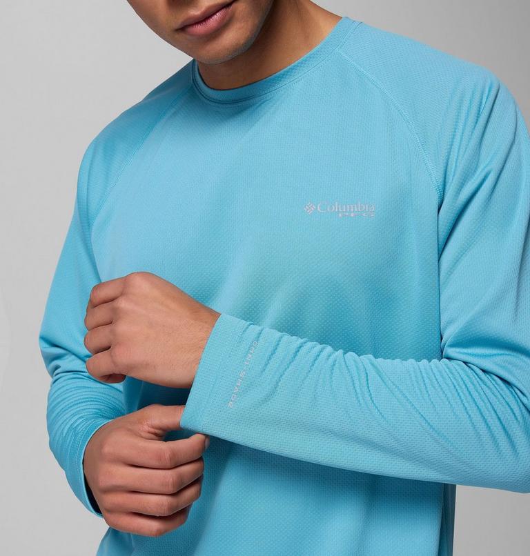 Camiseta técnica de manga larga PFG Solar Stream para hombre, Color: Vintage Blue, image 7