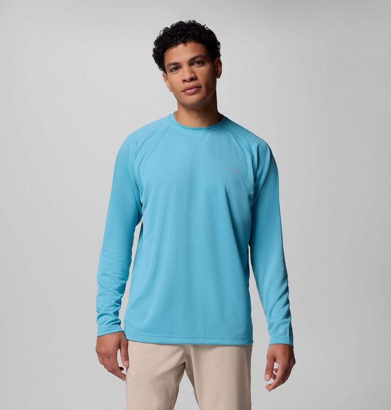 Camiseta técnica de manga larga PFG Solar Stream para hombre, Color: Vintage Blue, image 1