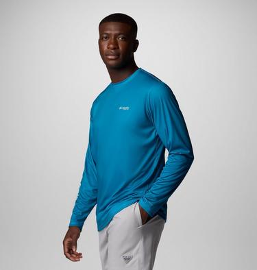T-shirt Manches Longues Terminal Tackle PFG Tarpon Rise Homme, Color: Blue Echo, Trout Rise, image 4