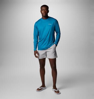 Men's Terminal Tackle PFG Tarpon Rise Long Sleeve T-Shirt, Color: Blue Echo, Trout Rise, image 2