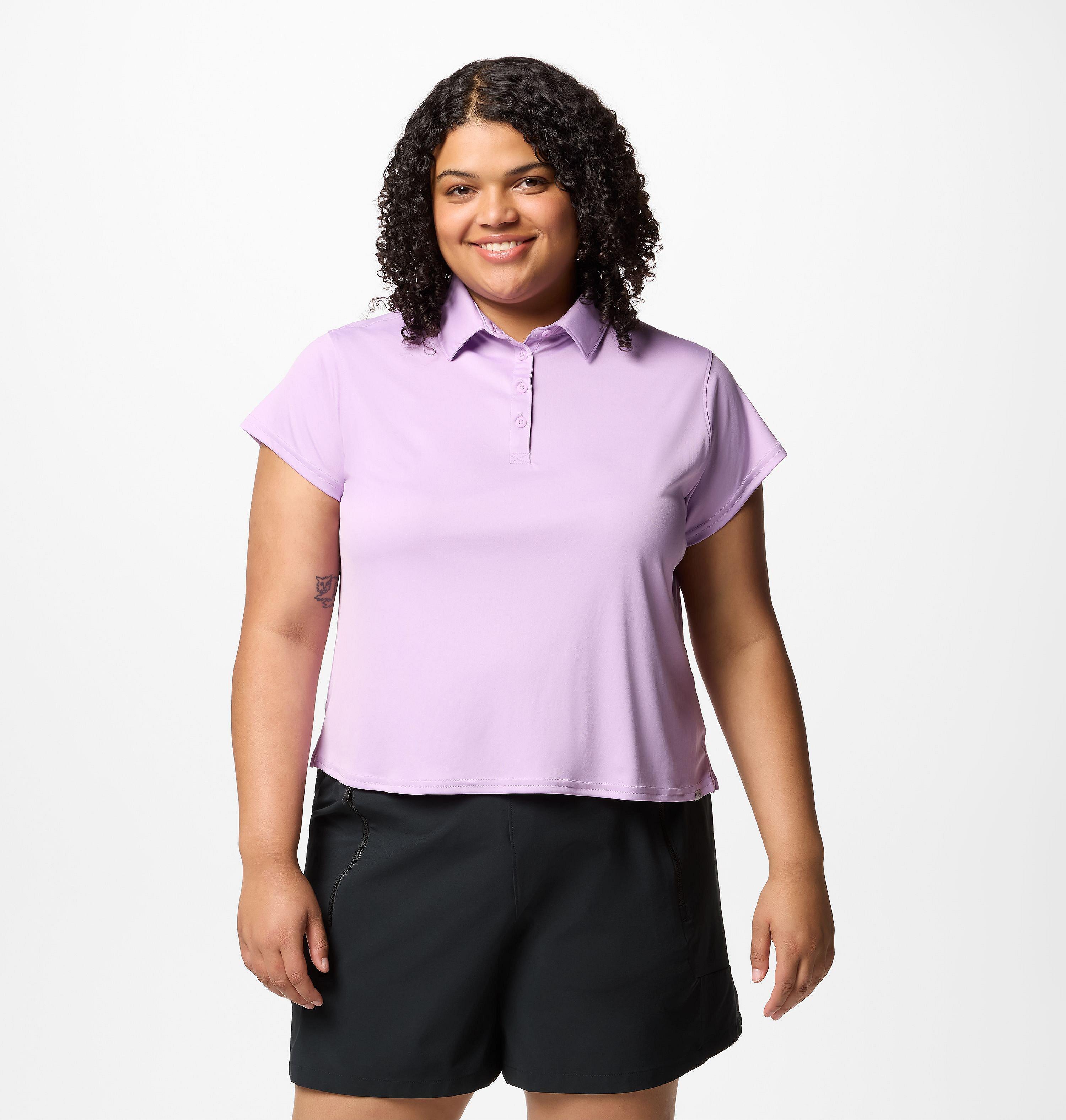 Columbia Women's PFG Tidal Tee  Short Sleeve Polo - Plus Size-