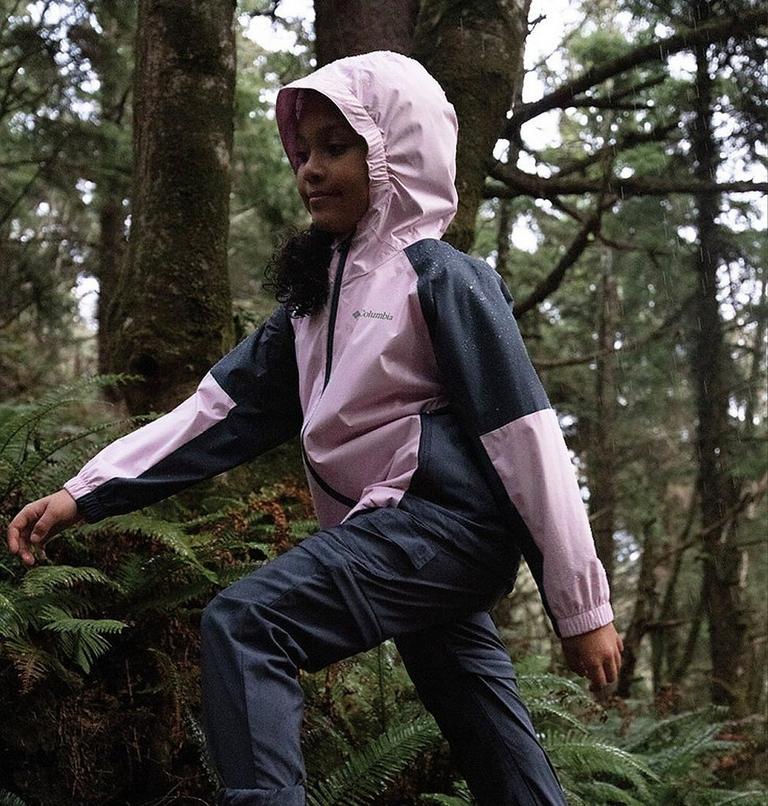 Youth Dalby Springs II Waterproof Hiking Jacket, Color: Pink Dawn, Nocturnal, image 5