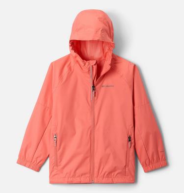 Youth Dalby Springs II Waterproof Hiking Jacket, Color: Hot Coral, image 4