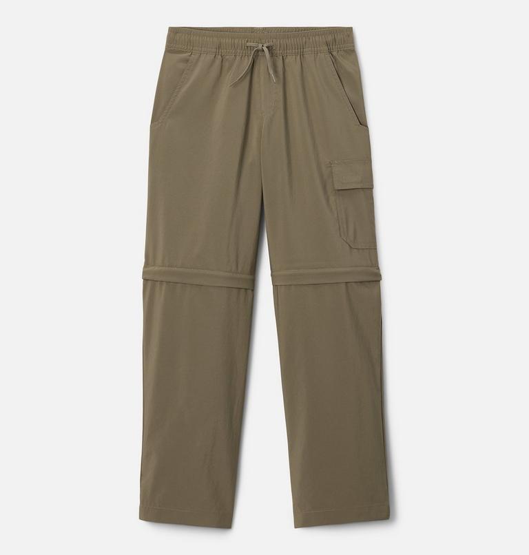 Boys' Silver Ridge Utility Convertible Hiking Trousers, Color: Stone Green, image 1