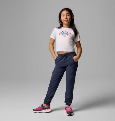 Girls' Silver Ridge Utility Convertible Hiking Trousers, Color: Nocturnal, image 1