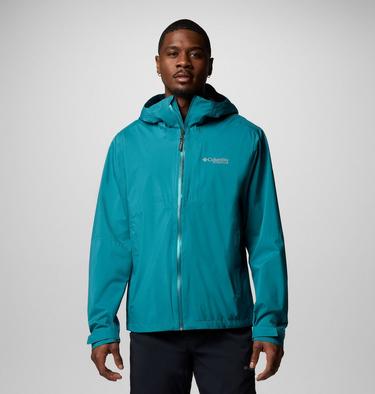 Men's Ampli-Dry II Waterproof Hiking Shell Jacket, Color: River Blue, image 5