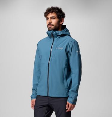Men's Ampli-Dry II Waterproof Hiking Shell Jacket, Color: Everblue, image 4