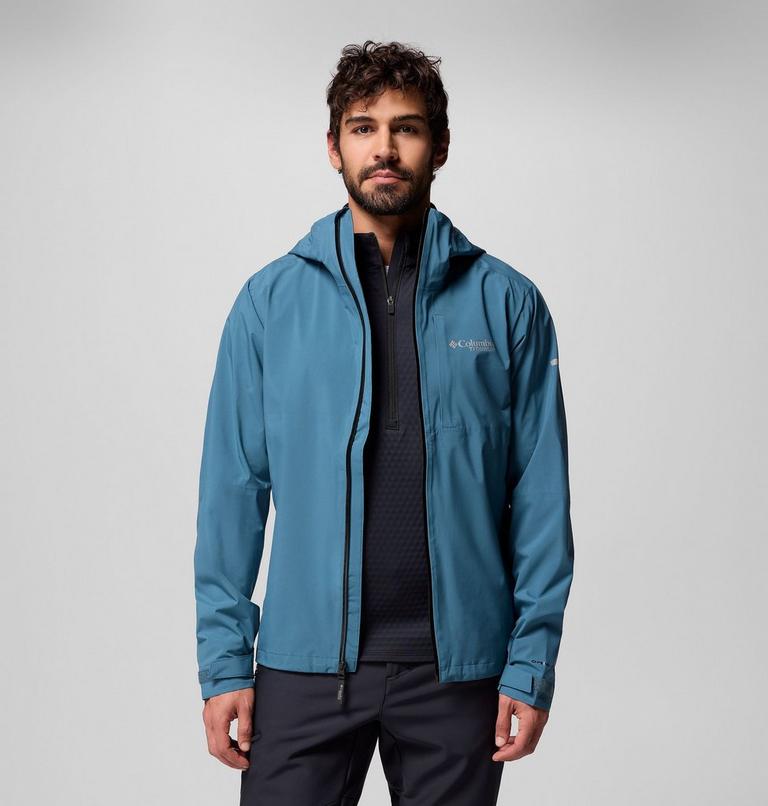 Men's Ampli-Dry II Waterproof Hiking Shell Jacket, Color: Everblue, image 5