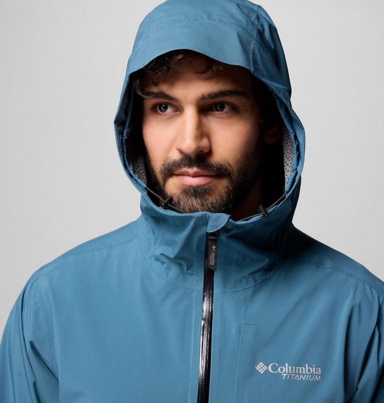 Men's Ampli-Dry II Waterproof Hiking Shell Jacket, Color: Everblue, image 6