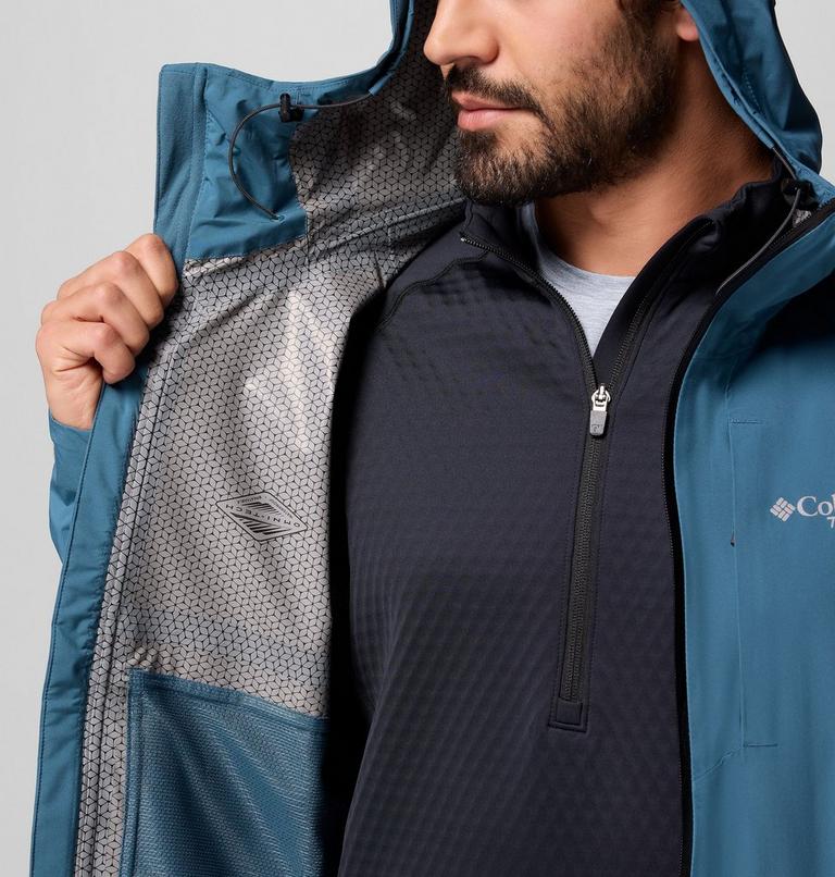 Men's Ampli-Dry II Waterproof Hiking Shell Jacket, Color: Everblue, image 7