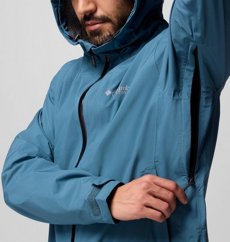 Men's Ampli-Dry II Waterproof Hiking Shell Jacket, Color: Everblue, image 8