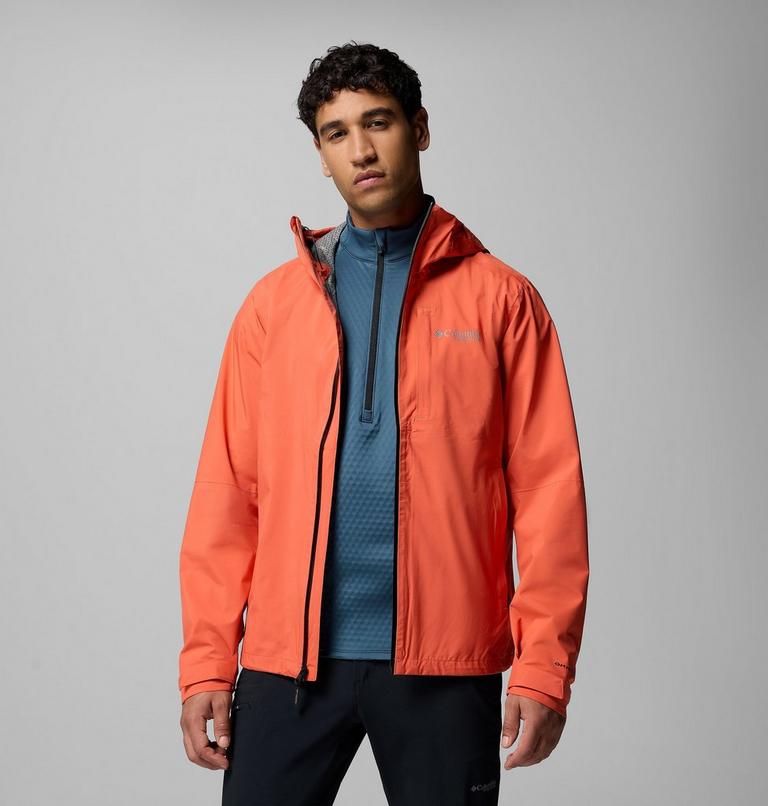 Men's Ampli-Dry II Waterproof Hiking Shell Jacket, Color: Zing, image 5