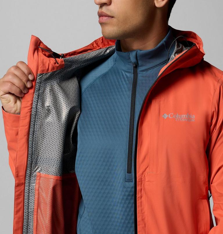 Men's Ampli-Dry II Waterproof Hiking Shell Jacket, Color: Zing, image 6