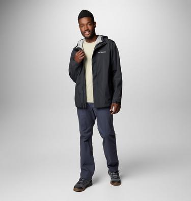 Men's Wahkeena Falls II 3L Waterproof Hiking Shell, Color: Black, image 3