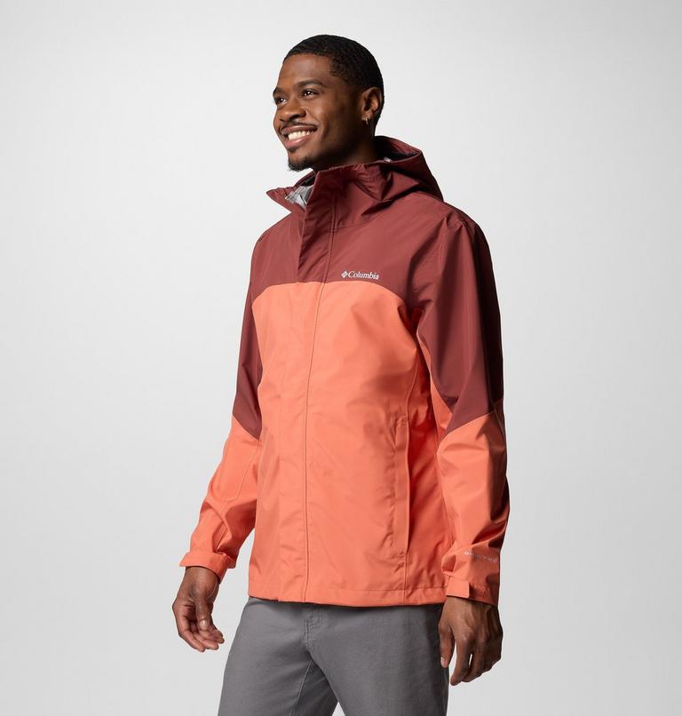 Men's Wahkeena Falls II 3L Waterproof Hiking Shell, Color: Tuscan, Spice, image 3