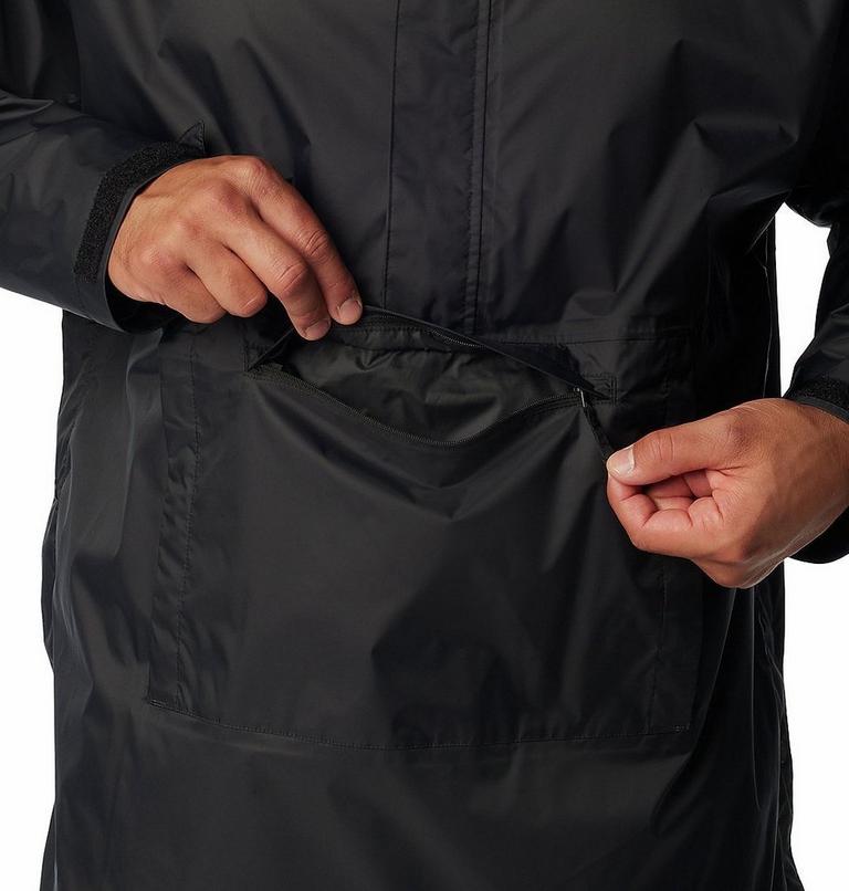 Men's Ten Falls Packable Waterproof Poncho, Color: Black, image 5