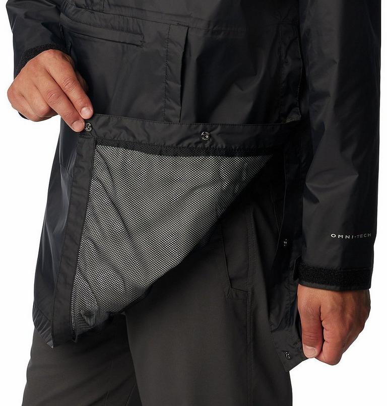 Men's Ten Falls Packable Waterproof Poncho, Color: Black, image 6