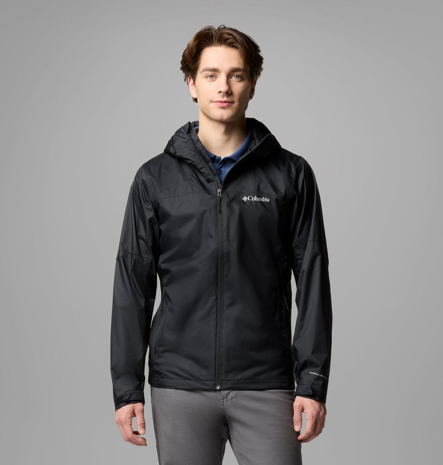 Мужская куртка Columbia Inner Limits III Rain Jacket, цвет: Чёрный — фото 1