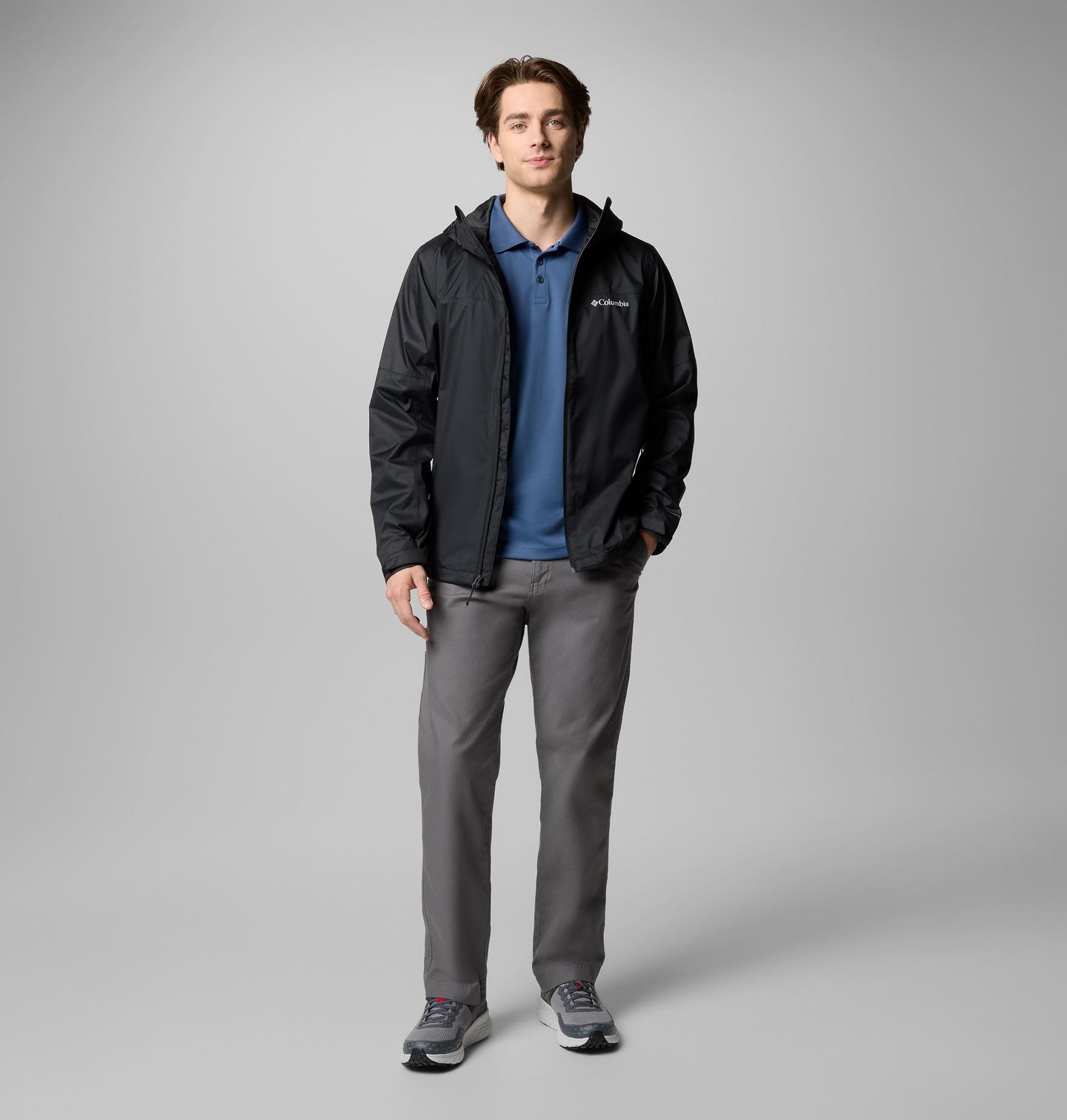 Мужская куртка Columbia Inner Limits III Rain Jacket, цвет: Чёрный — фото 2