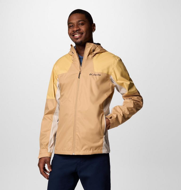 Chaqueta impermeable Inner Limits IV para hombre, Color: Canoe, Sand Dune, Dark Stone, image 3
