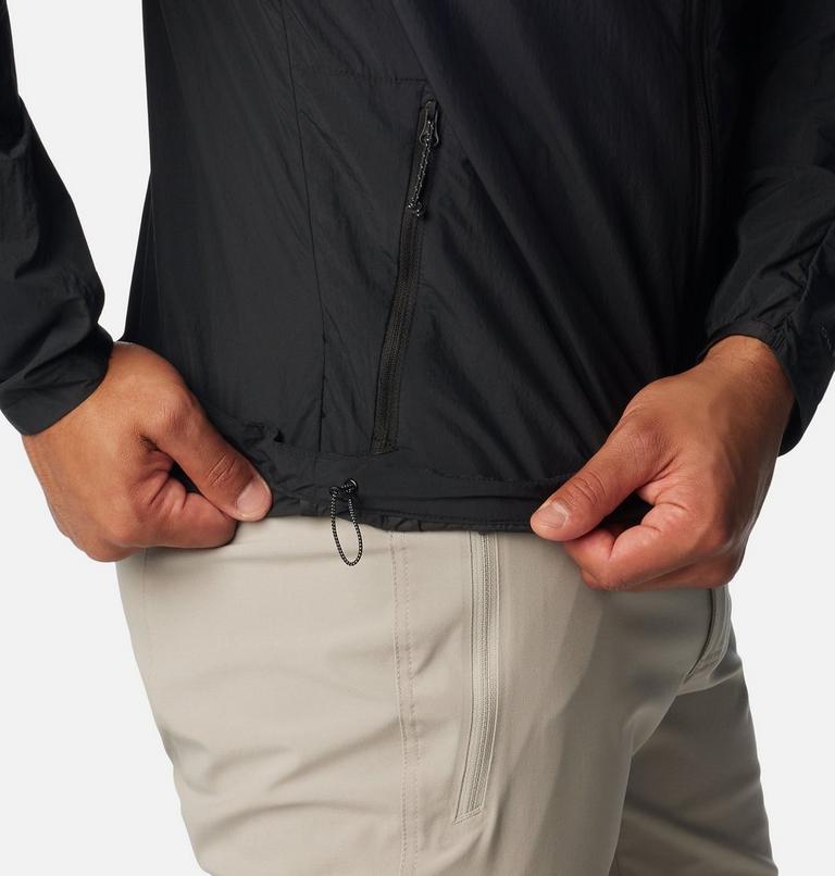 Men's Loop Trail II Packable Windbreaker, Color: Black, image 7