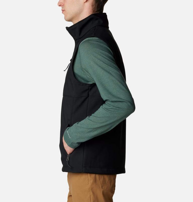 Men's Ascender Hiking Softshell Vest, Color: Black, image 3