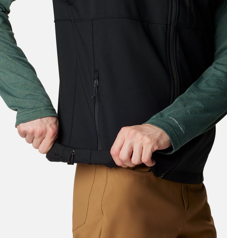 Men's Ascender Hiking Softshell Vest, Color: Black, image 6