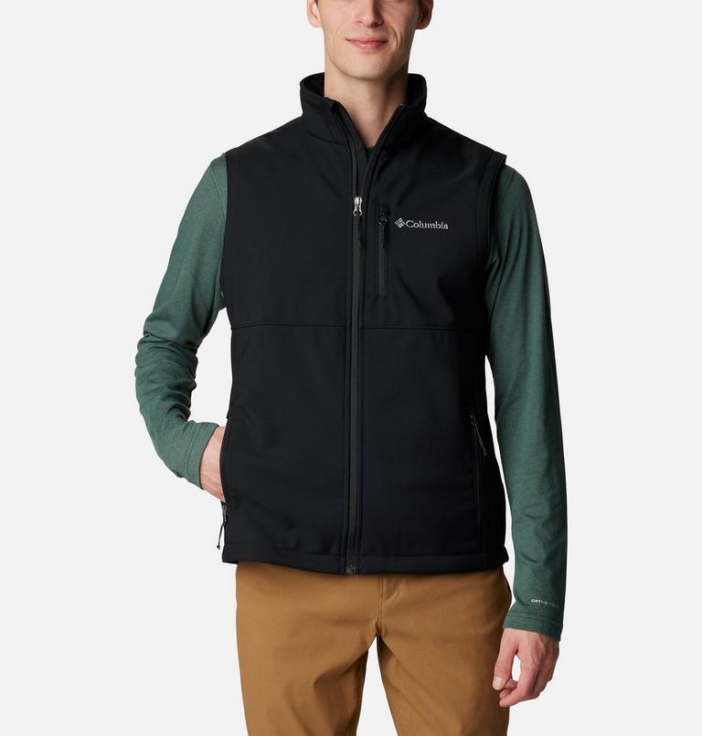 Men's Ascender Hiking Softshell Vest, Color: Black, image 1