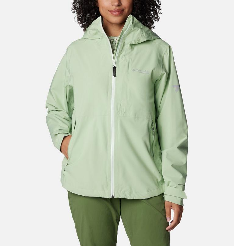 Women's Ampli-Dry II Waterproof Hiking Shell Jacket, Color: Sage Leaf, image 1