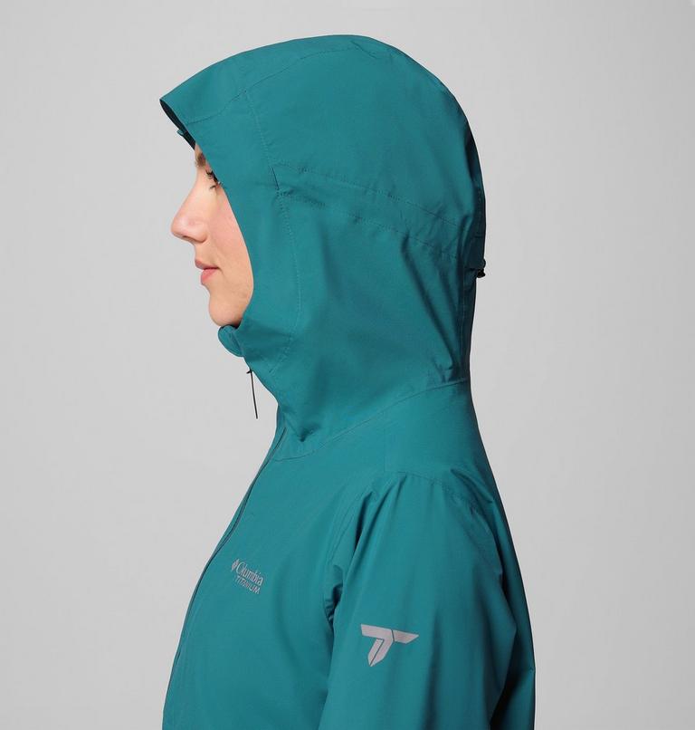 Women's Ampli-Dry II Waterproof Hiking Shell Jacket, Color: River Blue, image 8
