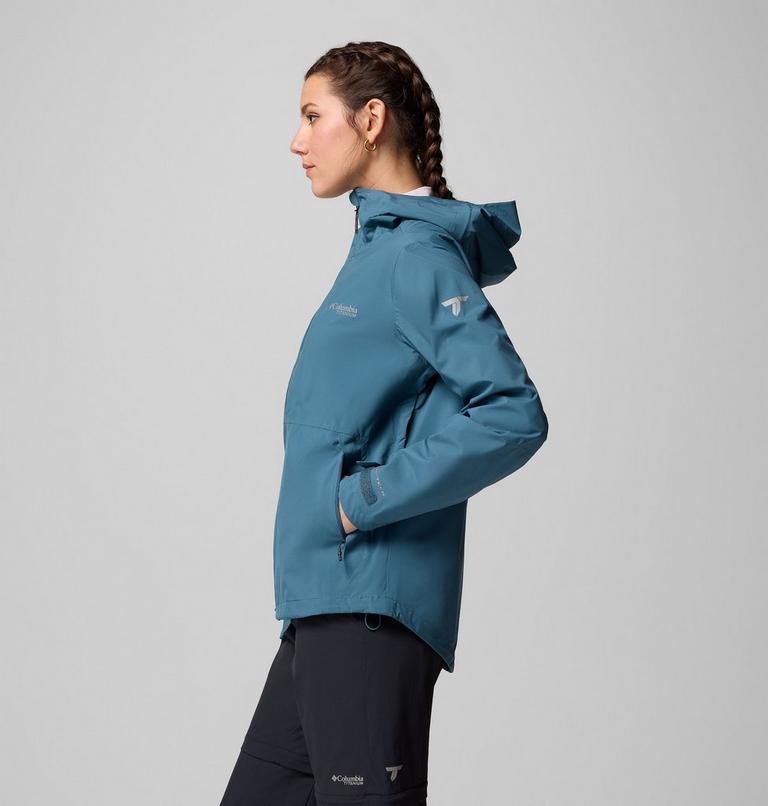 Women's Ampli-Dry II Waterproof Hiking Shell Jacket, Color: Everblue, image 4