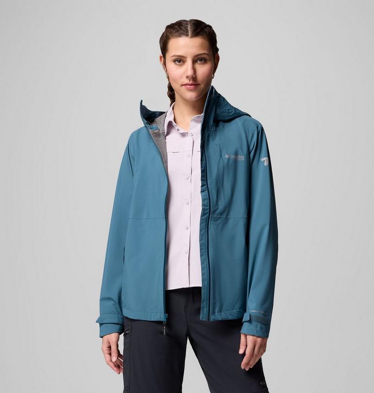Women's Ampli-Dry II Waterproof Hiking Shell Jacket, Color: Everblue, image 5