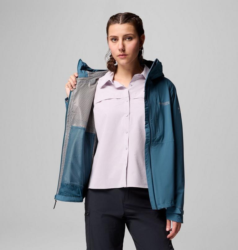 Women's Ampli-Dry II Waterproof Hiking Shell Jacket, Color: Everblue, image 6