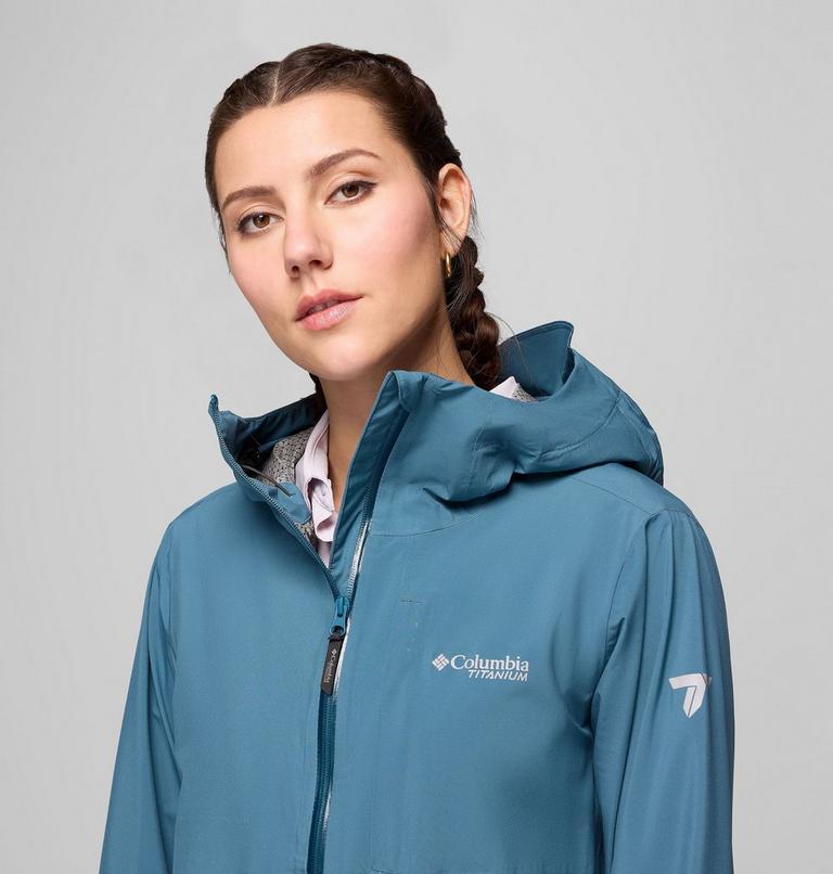 Women's Ampli-Dry II Waterproof Hiking Shell Jacket, Color: Everblue, image 7