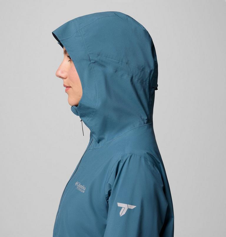 Women's Ampli-Dry II Waterproof Hiking Shell Jacket, Color: Everblue, image 8