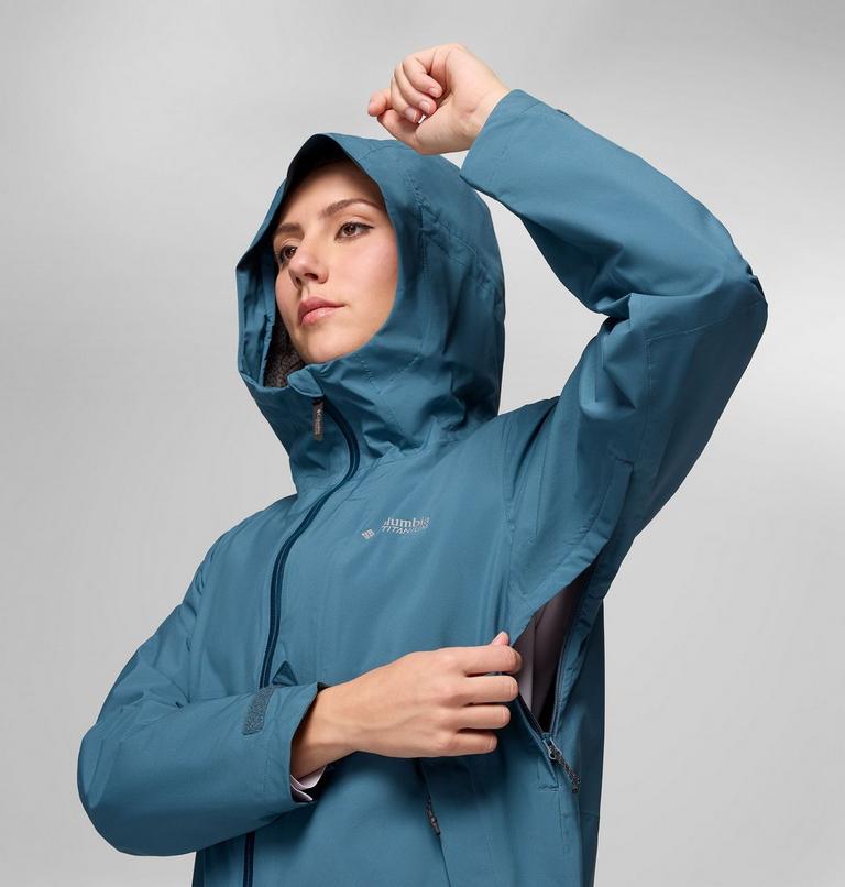Women's Ampli-Dry II Waterproof Hiking Shell Jacket, Color: Everblue, image 9