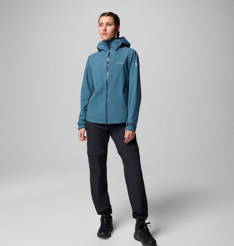Women's Ampli-Dry II Waterproof Hiking Shell Jacket, Color: Everblue, image 2