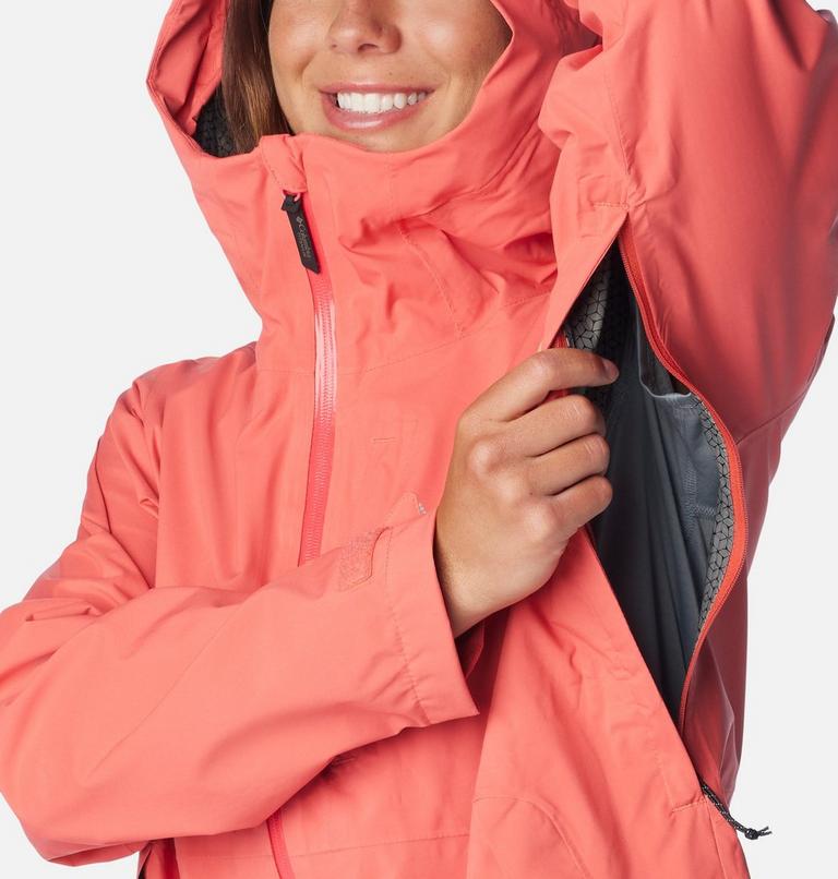 Women's Ampli-Dry II Waterproof Hiking Shell Jacket, Color: Juicy, image 7