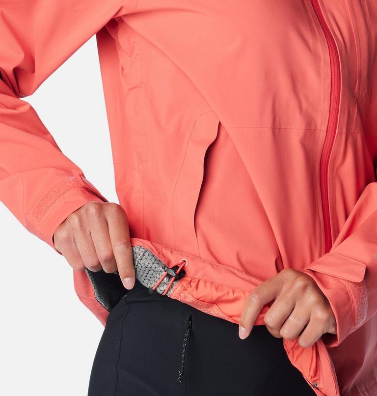 Women's Ampli-Dry II Waterproof Hiking Shell Jacket, Color: Juicy, image 8