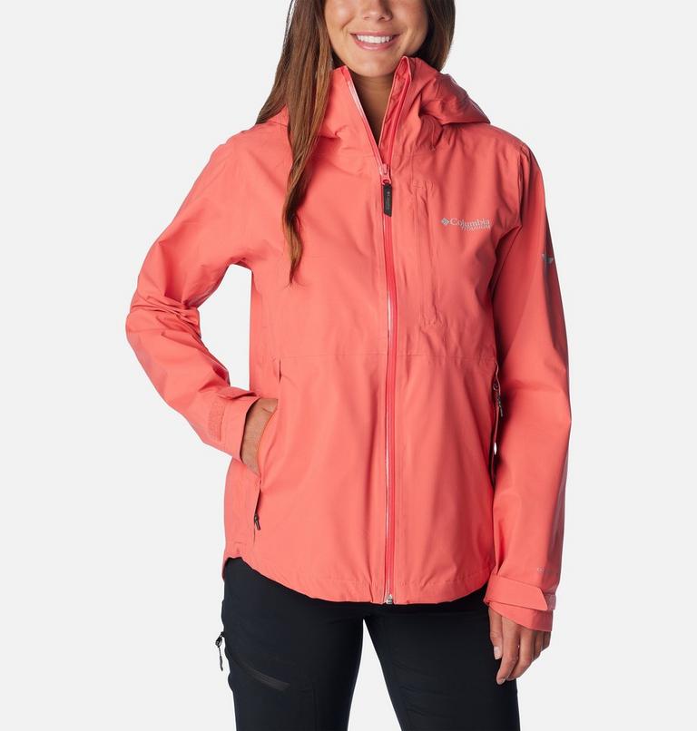 Women's Ampli-Dry II Waterproof Hiking Shell Jacket, Color: Juicy, image 1