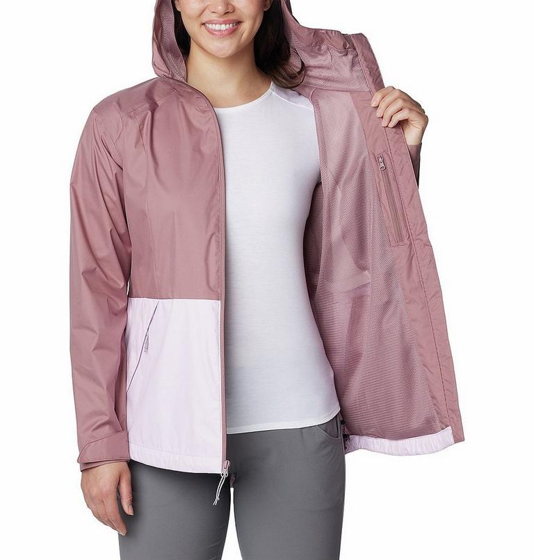 Women's Inner Limits III Waterproof Jacket, Color: Fig, Pink Dawn, image 5