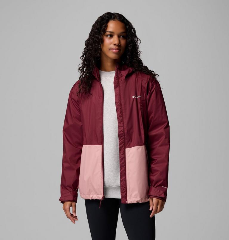 Women's Inner Limits III Waterproof Jacket, Color: Rich Wine, Eraser Pink, image 5
