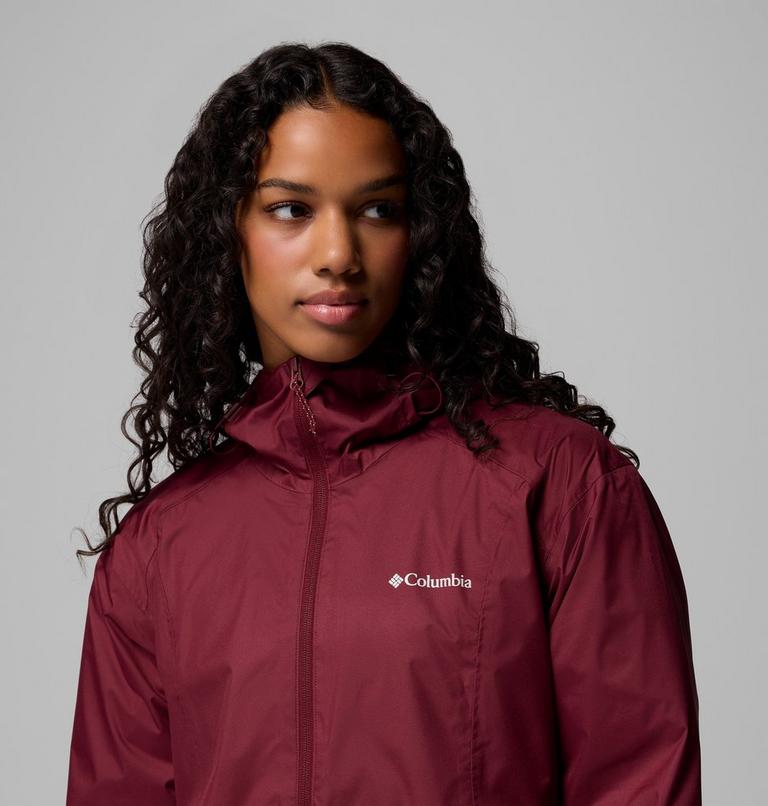 Women's Inner Limits III Waterproof Jacket, Color: Rich Wine, Eraser Pink, image 7