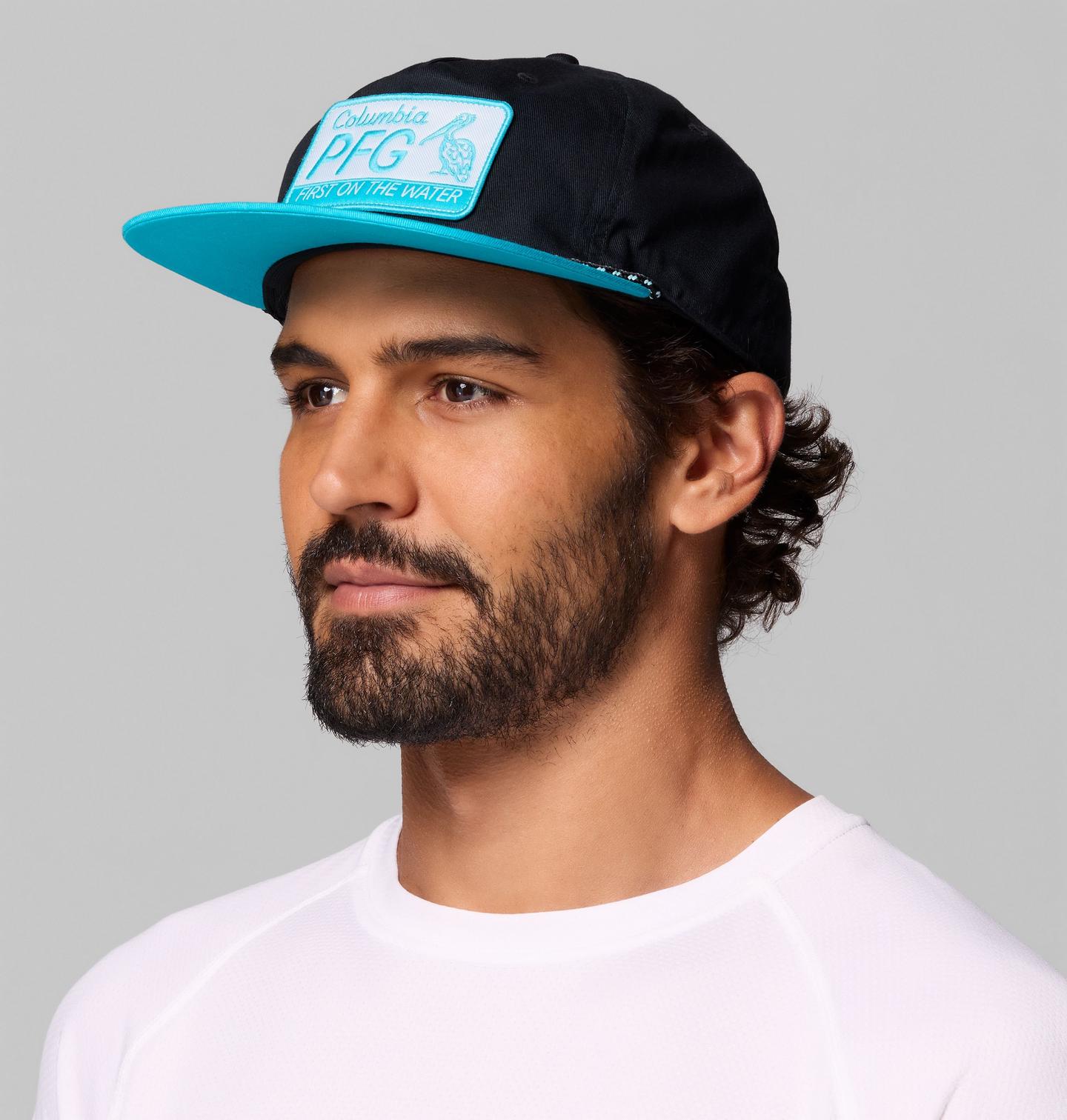Кепка Columbia PFG Back Tack Snapback, цвет: Чёрный / Бирюзовый — фото 3