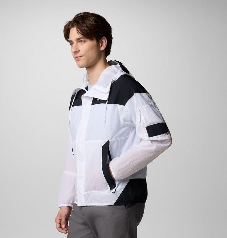 Men's Challenger II Windbreaker, Color: White, Black, image 3