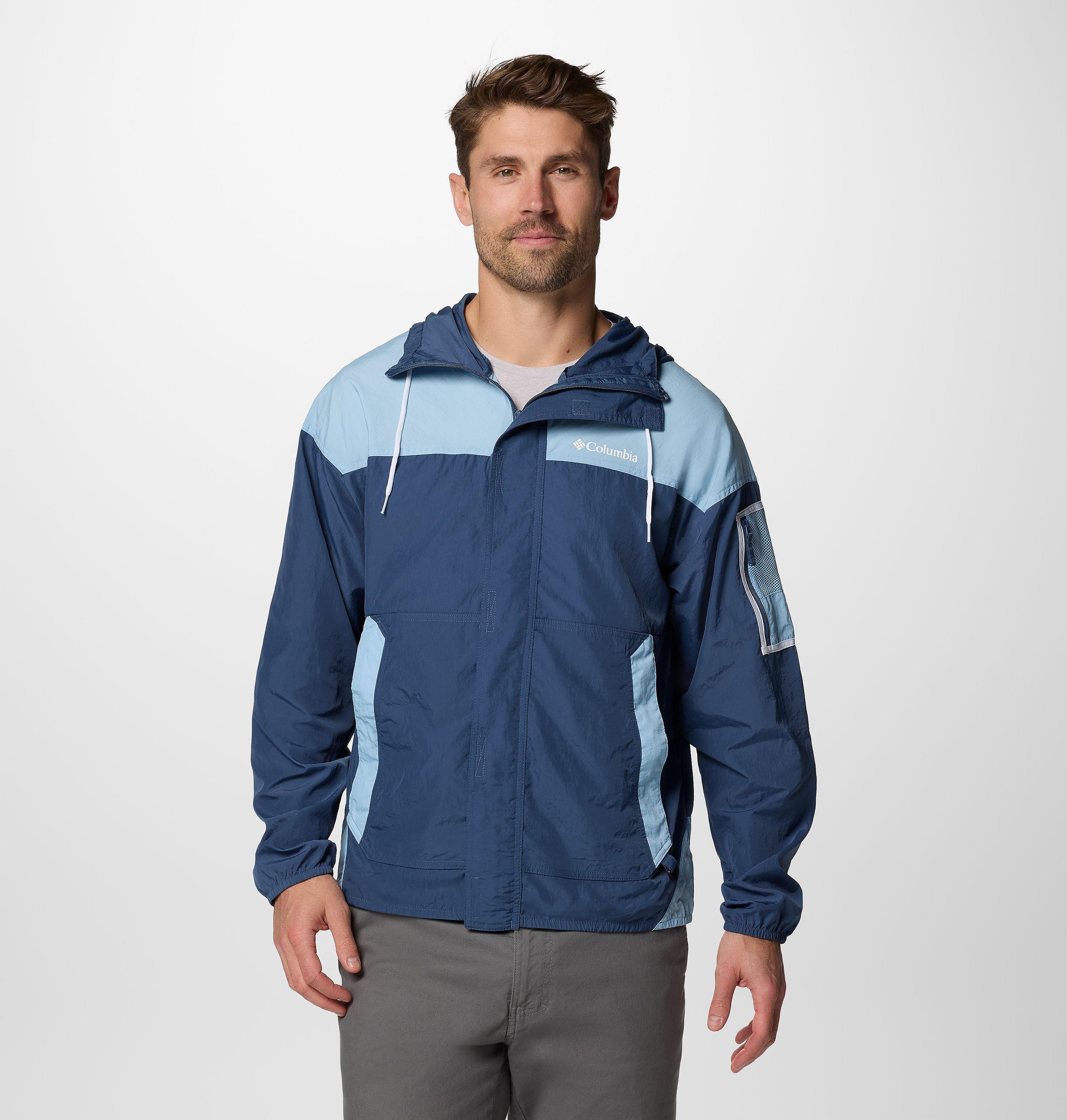 Columbia Herren Challenger Windbreaker – Leichte Windjacke Mit Kapuze, Wasserabweisend, Größe M, Schwarz