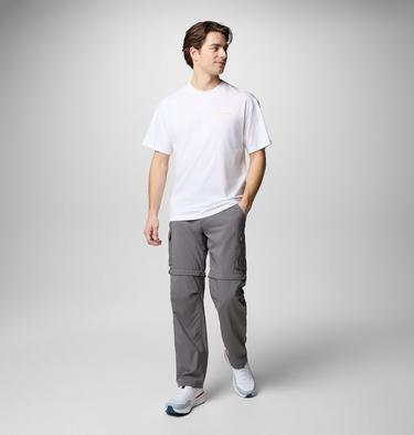 Men's Black Butte Organic Cotton Graphic T-Shirt, Color: White, Linear View, image 2